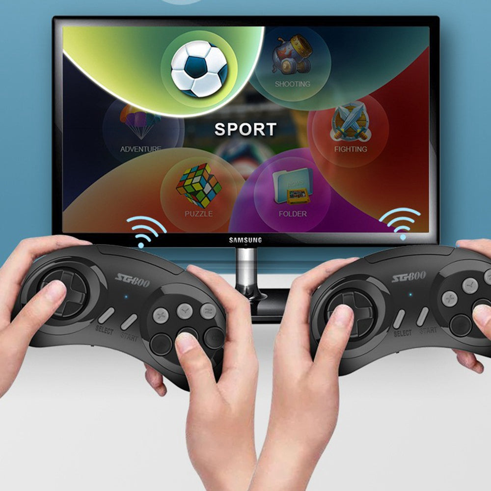 SG800 dobbelt-person videospilkonsol TV-gamingcontroller 2,4G trådløs dobbelt gamepad med indbygget 1500 spil SG800 dobbelt-person videospilkonsol TV-gamingcontroller 2,4G trådløs dobbelt gamepad med indbygget 1500 spil